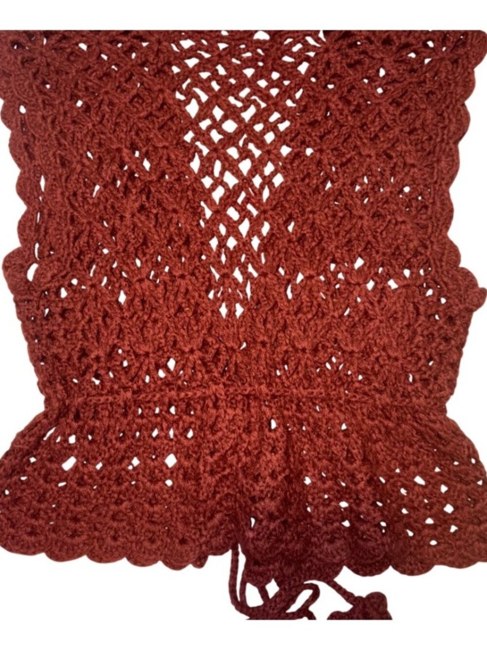 Floral crochet lace sleeveless vest cardigan - Picture 2 of 4